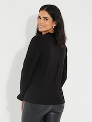 Threadbare Black Crew Neck Christmas Jumper - Image 4 of 6