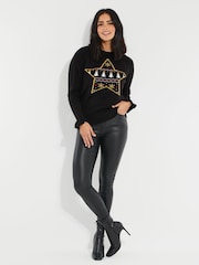 Threadbare Black Crew Neck Christmas Jumper - Image 5 of 6