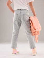Серый - Джинсы Distressed Mom 100% Cotton (3-16лет) - Изображение 4 из 7