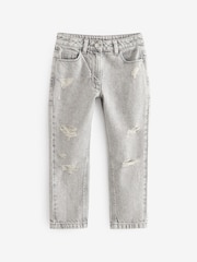 Серый - Джинсы Distressed Mom 100% Cotton (3-16лет) - Изображение 5 из 7