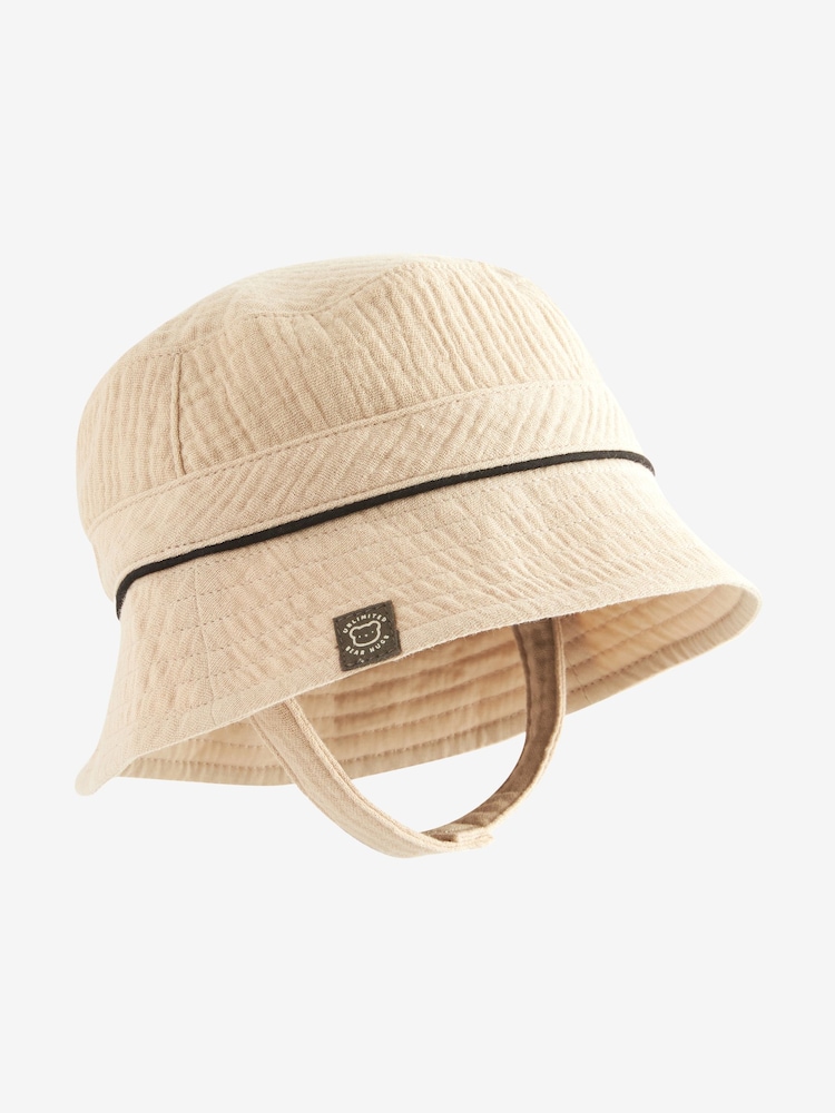 Tan Brown Baby Bucket Hat (0mths-2yrs) - Image 1 of 2