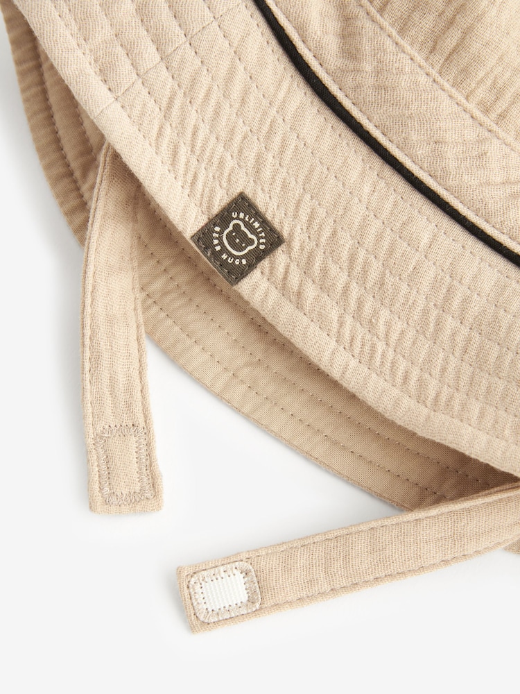 Tan Brown Baby Bucket Hat (0mths-2yrs) - Image 2 of 2