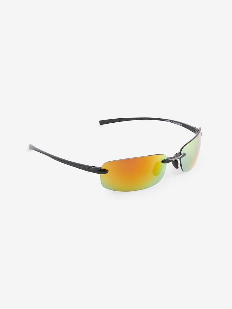 Black Sport Rimless Sunglasses - Image 2 of 5
