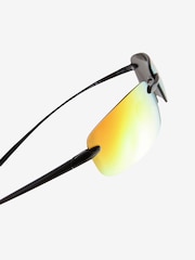 Black Sport Rimless Sunglasses - Image 4 of 5