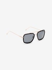 Black/Gold Navigator Polarised Sunglasses - Image 2 of 4