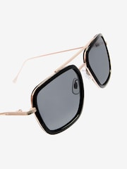 Black/Gold Navigator Polarised Sunglasses - Image 4 of 4