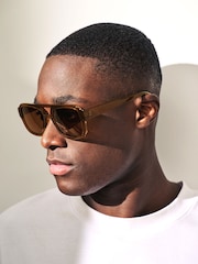 Honey Brown Navigator Polarised Sunglasses - Image 2 of 4