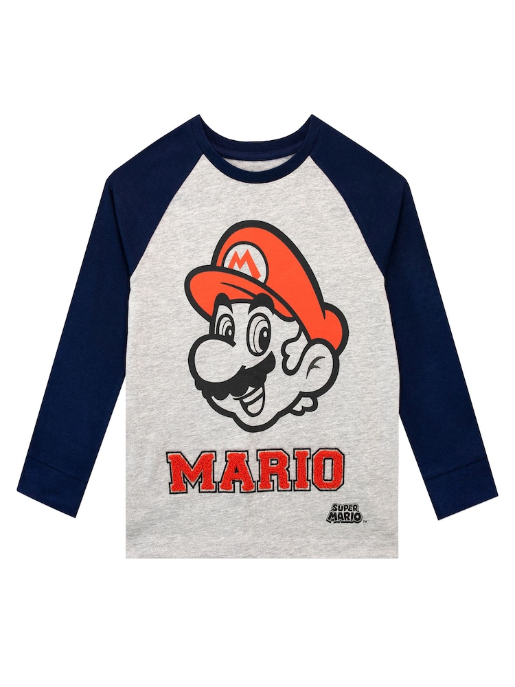 Character Grey Super Mario Long Sleeve Top - Image 1 of 2