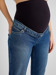 JoJo Maman Bébé Vintage Blue Slim Boyfriend Maternity Denim Jeans - Image 5 of 5