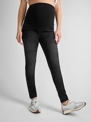 JoJo Maman Bébé Black Wash Super Skinny Maternity Denim Jeans - Image 1 of 4