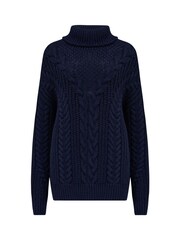 Pour Moi Blue Alice Chunky Cable Knit Rollneck Knit Jumper - Image 3 of 4
