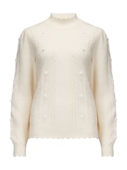 Pour Moi Cream Marina Pointelle High Neck Knit Jumper - Image 3 of 4