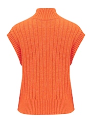 Naranja - Camiseta de tirantes Kady corta acanalada de punto de Pour Moi - Imagen 4 de 4