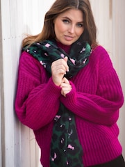 Verde - grandePour Moi e supermacio de leopardo Print Scarf - Imagem 3 de 4
