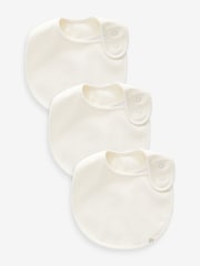 Cream Baby Regular 100% Cotton Bibs 3 Pack - Image 1 of 1