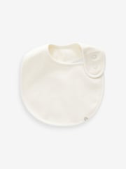 Cream Baby Regular 100% Cotton Bibs 3 Pack - Image 2 of 3