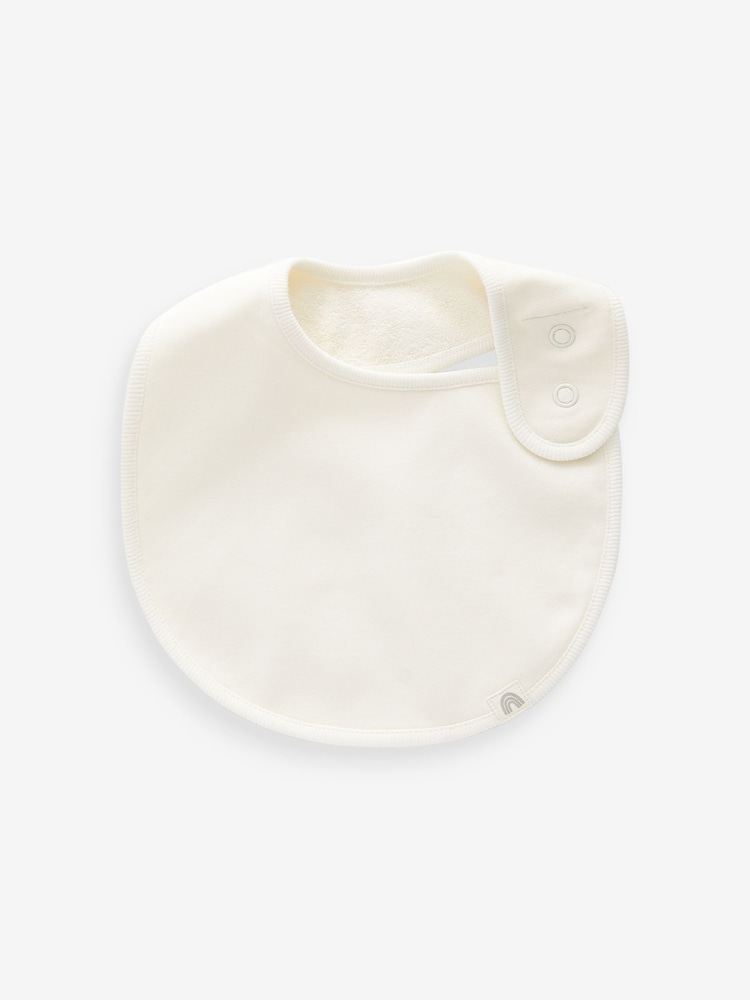Cream Baby Regular 100% Cotton Bibs 3 Pack - Image 2 of 3