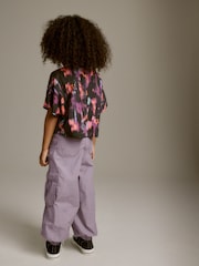 Mauve Purple Parachute Cargo Trousers (3-16yrs) - Image 3 of 7