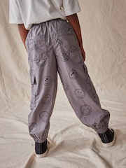 Charcoal Grey World Print Parachute Cargo Trousers (3-16yrs) - Image 3 of 8