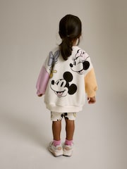 Cream Minnie Crew Sweatshirt and Shorts Set (3mths-7yrs) - Image 1 of 7