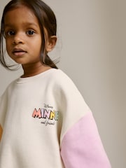 Cream Minnie Crew Sweatshirt and Shorts Set (3mths-7yrs) - Image 4 of 7
