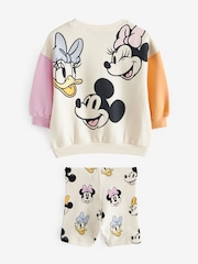 Cream Minnie Crew Sweatshirt and Shorts Set (3mths-7yrs) - Image 6 of 7