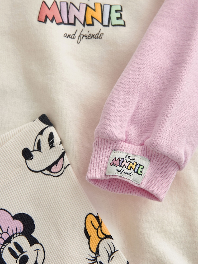 Cream Minnie Crew Sweatshirt and Shorts Set (3mths-7yrs) - Image 7 of 7
