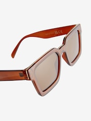 Schildpatt, Schwarz - Polarisierte Sonnenbrille mit flachem Brauensteg - Bild 4 von 5