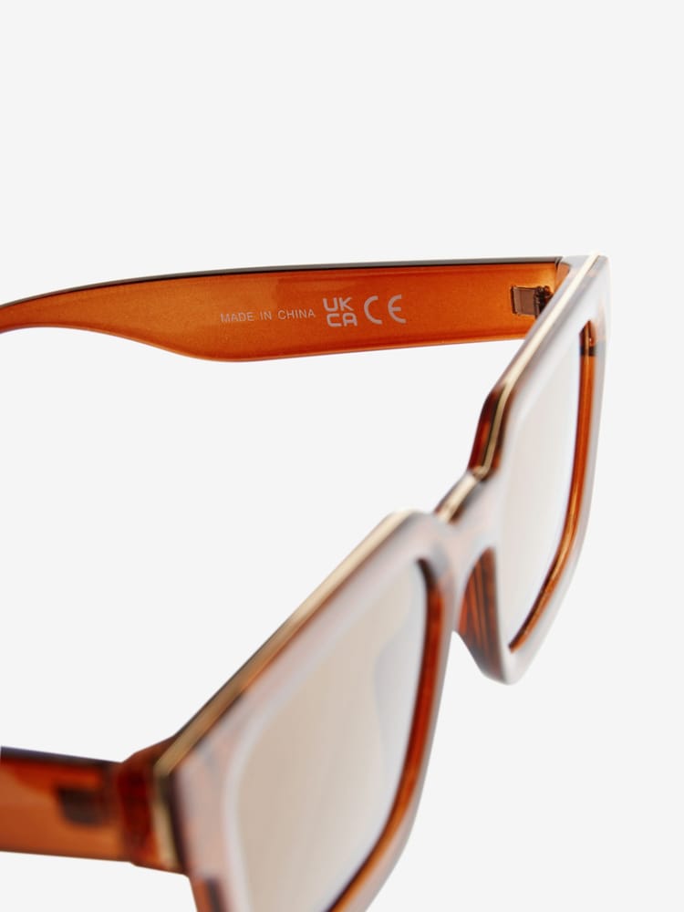 Schildpatt, Schwarz - Polarisierte Sonnenbrille mit flachem Brauensteg - Bild 5 von 5
