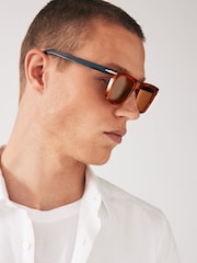 Amber Brown Flatbrow Polarised Sunglasses - Image 2 of 6