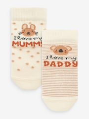 Neutral Baby Socks 2 Pack (0mths-2yrs) - Image 1 of 3