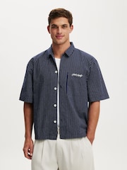 Cotton On Blue Ventura Short Sleeve Shirt - Image 1 of 4