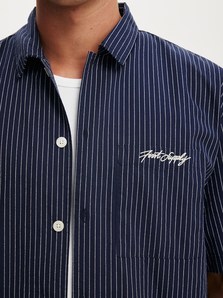 Cotton On Blue Ventura Short Sleeve Shirt - Image 4 of 4