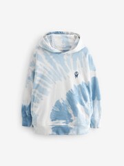 Blue 100% Cotton Tie Dye Hoodie (3-16yrs) - Image 1 of 3