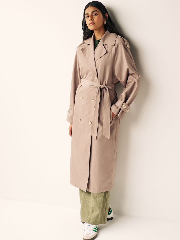 Neutral Shower Resistant Trench Coat - Image 2 of 8