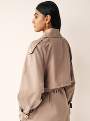 Neutral Shower Resistant Trench Coat - Image 5 of 8