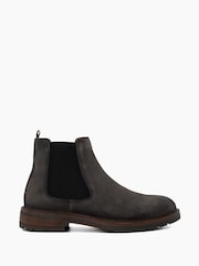 Dune London Grey Cheltenham Brushed Chelsea Boots - Image 3 of 6