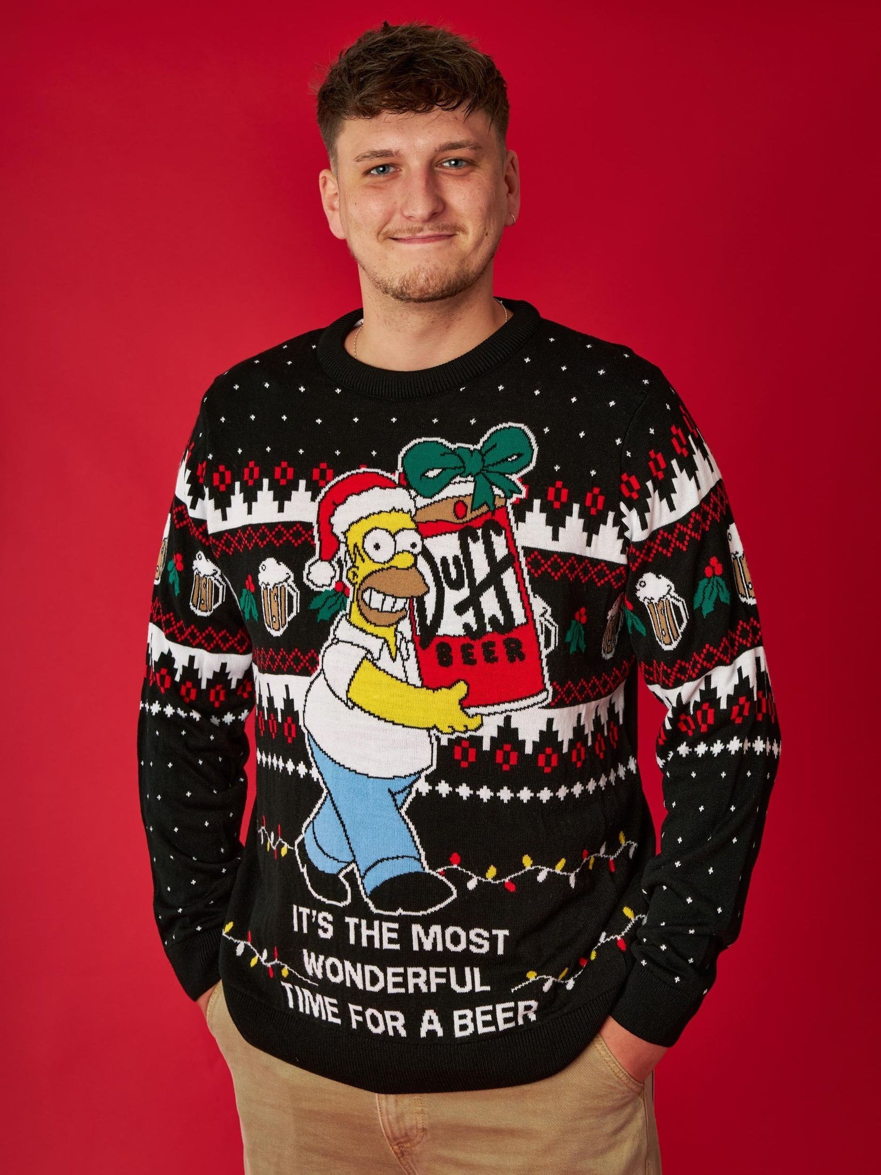 Buy Vanilla Underground Black Simpsons Mens Licensed Adult Knitted