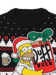 Vanilla Underground Black Simpsons Mens Licensed Adult Knitted Christmas Jumper - Image 3 of 8