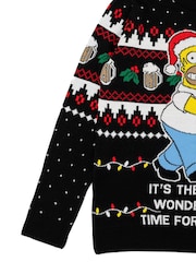 Vanilla Underground Black Simpsons Mens Licensed Adult Knitted Christmas Jumper - Image 4 of 8
