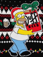 Vanilla Underground Black Simpsons Mens Licensed Adult Knitted Christmas Jumper - Image 5 of 8