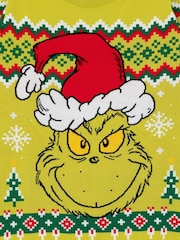 Vanilla Underground Green Christmas Grinch Mens Licensed Adult Knitted Christmas Jumper - Image 5 of 8