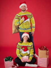 Vanilla Underground Green Christmas Grinch Mens Licensed Adult Knitted Christmas Jumper - Image 8 of 8