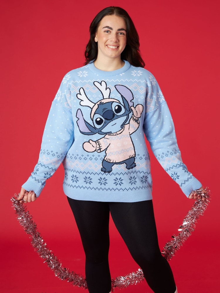 Azul de Lilo & Stitch - Suéter navideño para mujer de Vanilla Underground - Imagen 2 de 9
