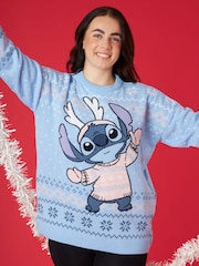 Azul de Lilo & Stitch - Suéter navideño para mujer de Vanilla Underground - Imagen 3 de 9