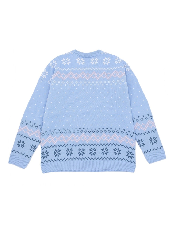 Vanilla Underground Blue Lilo & Stitch Ladies Christmas Jumper - Image 9 of 9 Vanilla Underground Blue Lilo & Stitch Ladies Christmas Jumper - Image 9 of 9