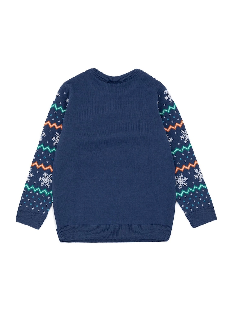 Vanilla Underground Blue Spongebob Kids Christmas Jumper - Image 2 of 7