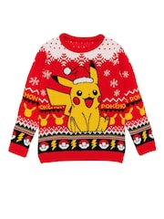 Vanilla Underground Red Pokemon Kids Christmas Jumper - Image 1 of 6