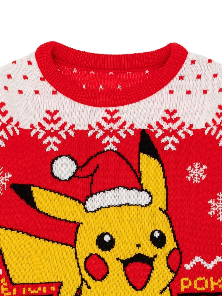 Vanilla Underground Red Pokemon Kids Christmas Jumper - Image 3 of 6