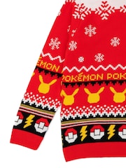Vanilla Underground Red Pokemon Kids Christmas Jumper - Image 4 of 6